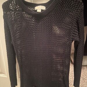 Michael Kors Black Open-Knit Sweater